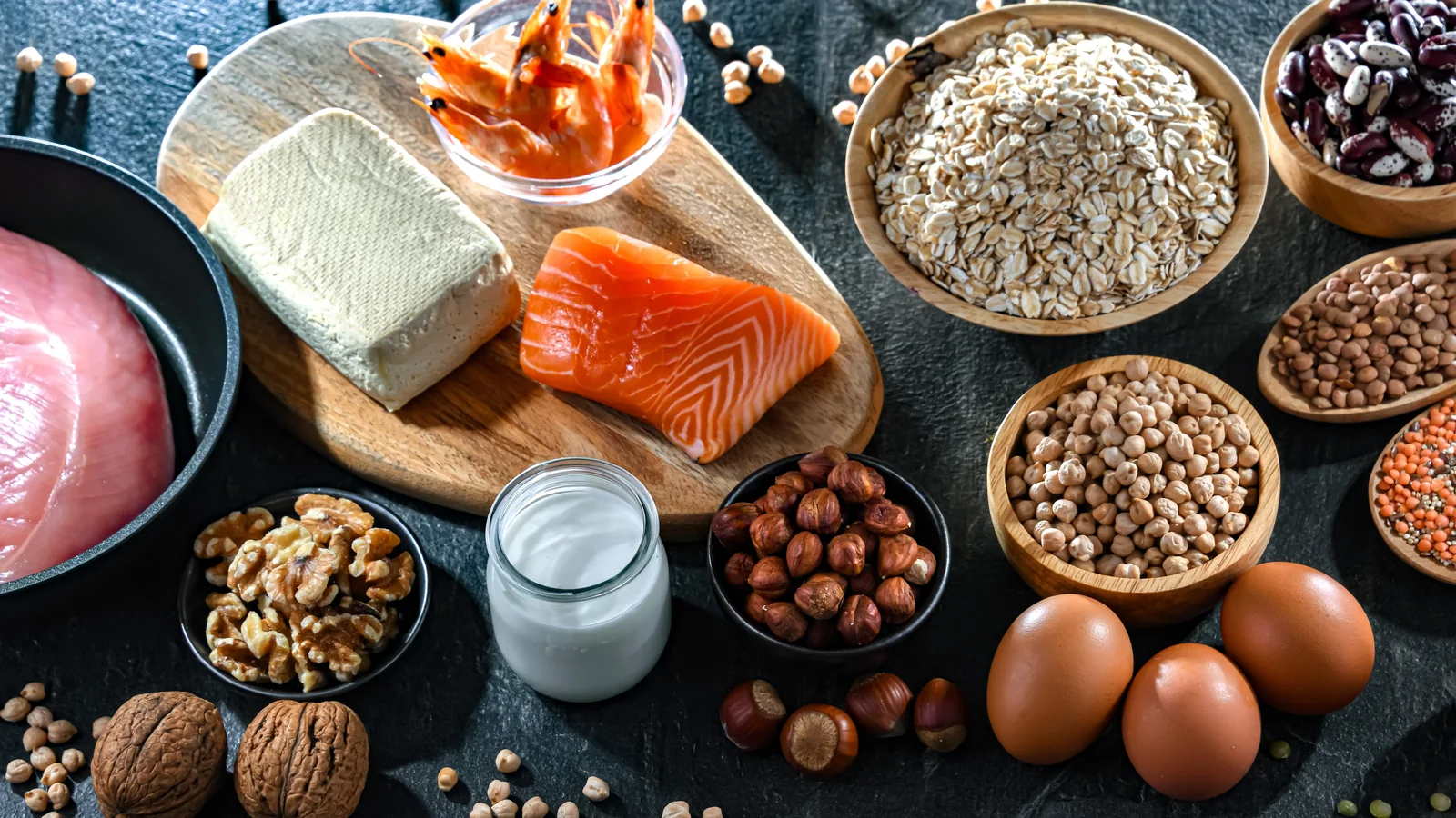 Ausgewählte proteinreiche Nahrungsmittel